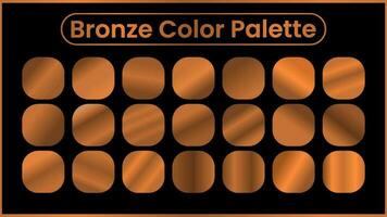 bronce color paleta. degradado bronce color vector