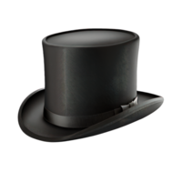 The image depicts a top hat that appears incredibly realistic, with all its intricate details and patterns perfectly laid out against a transparent background. png