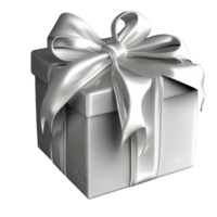 The image features a stunning white gift box adorned with a lovely bow, captured on a crisp and clear transparent background. png