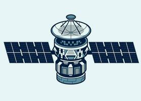 Space Satellite Rocket Hi technology vector