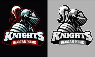 Sport Logo Style Set of Warrior Knights vector