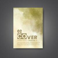 Cover template with watercolor background. Design for your cover, date, postcard, banner, logo. vector