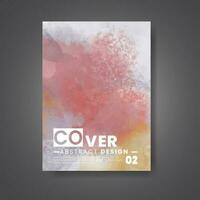 Cover template with watercolor background. Design for your cover, date, postcard, banner, logo. vector