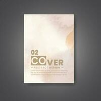 Cover template with watercolor background. Design for your cover, date, postcard, banner, logo. vector