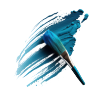 The image shows a brush stroke with a realistic texture and appearance, standing out against a transparent background. png