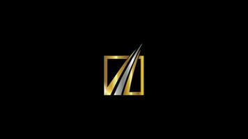 Accounting financial logo animation. Financial Advisors logo design video