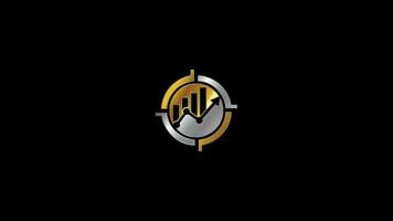 accounting financieel logo animatie. financieel adviseurs logo ontwerp video