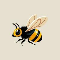 linda pequeño abeja vector