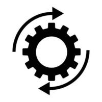 gear icon for configuration setting vector
