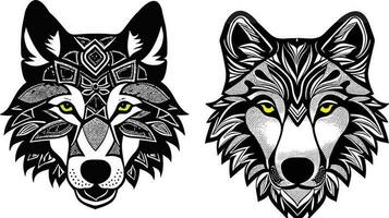 Wolf Mascot Vector Illustrations