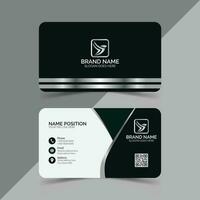 Modern business card layout design with mockup vector