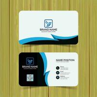 Modern business card layout with background vector