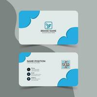 Simple business card layout design vector