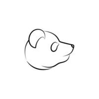 panda vector icono ilustración