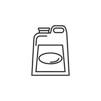 plastic bottle of liquid laundry detergent vector icon illustration