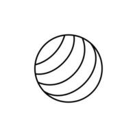 Fitness rubber ball vector icon illustration