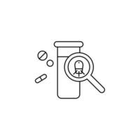 nano particles in a test tube vector icon illustration