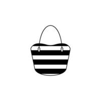 Beach bag vector icon illustration