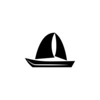 Yacht vector icon illustration