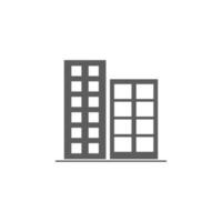 apartment building vector icon illustration