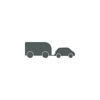 Car trailer vector icon illustration