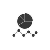 Chart, graph, pie vector icon illustration