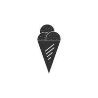 ice cream with horn vector icon illustration