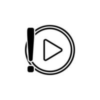 arrow with video player vector icon illustration