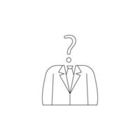 a man with a question mark vector icon illustration