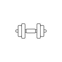 Dumbbell line vector icon illustration