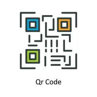 Qr Code Vector  Fill outline Icons. Simple stock illustration stock