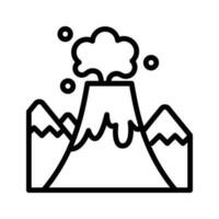 Volcanic Eruptions vector  outline icon style illustration. EPS 10 File