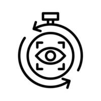 Future Projection vector  outline icon style illustration. EPS 10 File