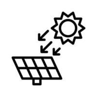 Solar irradiance vector  outline icon style illustration. EPS 10 File