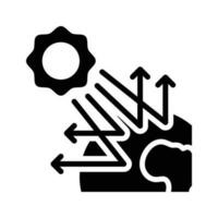 Greenhouse Effect vector  solid icon style illustration. EPS 10 File