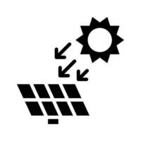 Solar irradiance vector  solid icon style illustration. EPS 10 File