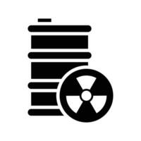 Nuclear Pollution vector  solid icon style illustration. EPS 10 File
