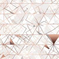 Geometric shapes seamless pattern illustration soft color and rose gold details. photo