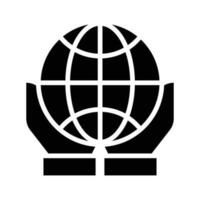 Save The World vector  solid icon style illustration. EPS 10 File