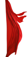 This image features a stunning, floating red silk that appears to be soaring gracefully through the air against a completely transparent background. png