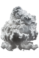 ein heiter und friedlich Anzeige von flauschige Weiß Wolken, scheinbar suspendiert im in der Luft gegen ein transparent hintergrund.generativ ai png