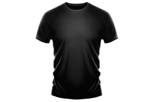 This image depicts a short sleeve, realistic t-shirt presented on a transparent background. png