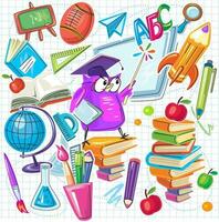 Back to school design elements setPrint vector