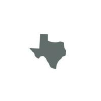 Texas mapa logo o icono diseño vector