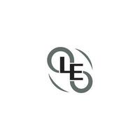 Letter LE and Infinity logo or icon design vector