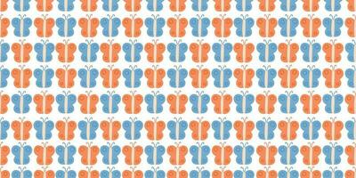 Vector seamless pattern with colorful butterflies on white background. Great for linens, wallpapers, covers.
