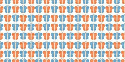 Vector seamless pattern with colorful butterflies on white background. Great for linens, wallpapers, covers.