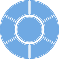 cirkel infographic sjabloon met 6 stappen png