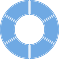 circulo infografía modelo con 6 6 pasos png