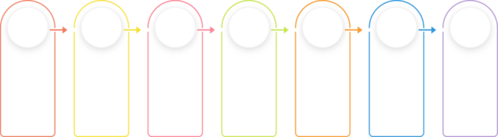 infographie sept pas modèle affaires Les données Info graphique illustration png